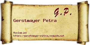 Gerstmayer Petra névjegykártya